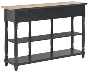 Mesa consola 110x30x76 cm derivados de madeira preto