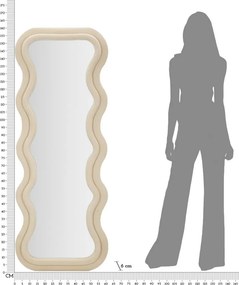 ESPELHO DE PAREDE EMILY CM 60X6X160 CREME