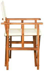 Cadeiras de realizador 2 pcs madeira de acácia sólida