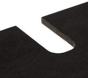 Armário para lavatório 62x33x58 cm mangueira maciça preto