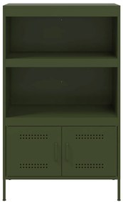 Aparador alto 68x39x113 cm aço verde azeitona