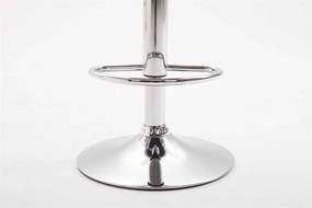 Conjunto de 2 bancos de bar Kiel em couro sintético e com estrutura cromada 39 x 82-104 x 39 cm Azul