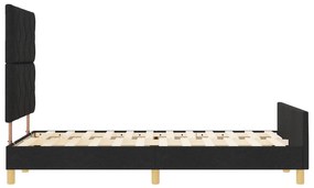 Cama de tecido preta vidaXL 120x200 cm