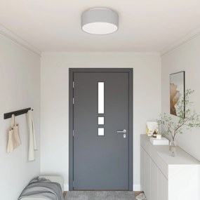 Luzes de Teto Embutidas Cinza Ø 38 cm Tecido E27