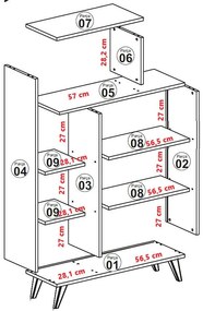 Estante Form – Branco – 90 cm x 132 cm x 32 cm