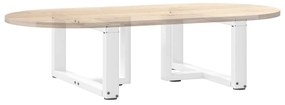 Pés para mesa de centro em forma de T, 2 peças, branco, 60x25x(30-31)