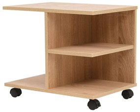 Estante com rodas 50x35x42 cm cor carvalho
