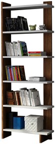 Estante Order – Branco e Nogal – 46,8 x 170 x 21,3 cm
