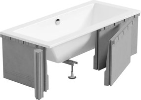 Mexen X-ST cobertura de esferovite para banheira retangular 120-150 x 70-90 cm, branca - 55020-00