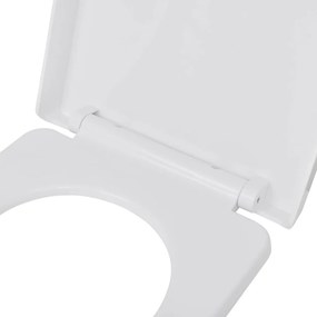 Assentos sanita com tampas de fecho suave 2 pcs plástico branco
