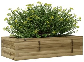 Vaso/floreira de jardim 90x40x23 madeira de pinho impregnada