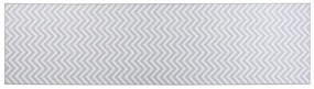 Tapete de poliéster branco e cinzento 80 x 300 cm SAIKHEDA Beliani