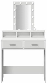 Mesa de Maquilhagem com Luzes LED Brancas 79x41x140 cm