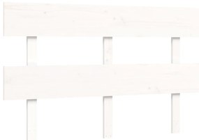 Estrutura de cama com cabeceira 120x200cm madeira maciça branco