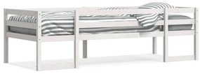 Estrutura de cama infantil 90x200 cm pinho maciço branco