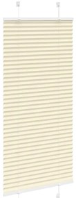 Creme Plissada Cega 65x150 cm Largura Tecido 64,4 cm Poliéster