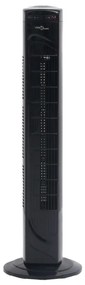 vidaXL Ventoinha pedestal controlo remoto e temporiz. Φ24x80 cm preto