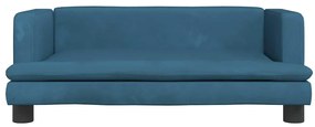 Cama para cães 80x45x30 cm veludo azul