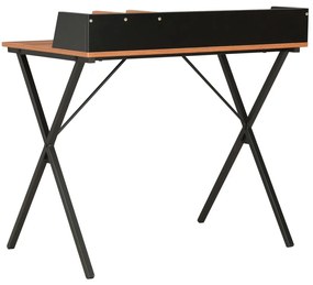 Secretária 80x50x84 cm preto e castanho