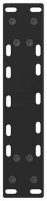 Pés de mesa de console pretos 2 peças 38x(72-73) cm aço