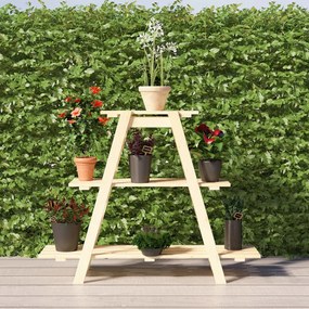 vidaXL Suporte para flores 101x23x79 cm madeira de pinho maciça