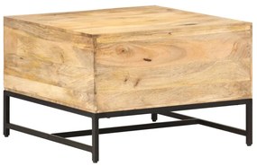 Mesa de centro 67x67x45 cm madeira de mangueira maciça