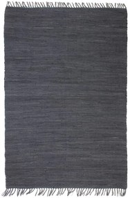 vidaXL Tapete chindi tecido à mão algodão 160x230 cm antracite