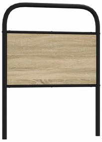 vidaXL Cabeceira de cama 80 cm derivados madeira/aço carvalho sonoma