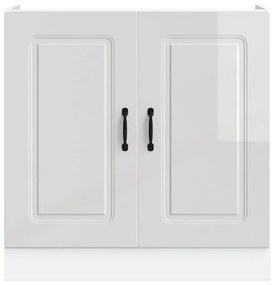 Armário baixo lavatório Kalmar branco alto brilho 80x46x81,5 cm