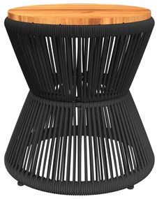 Mesa de centro com base de arame Ø 45x44 cm acácia maciça