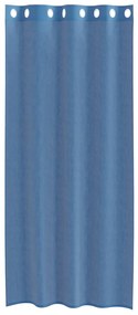 Cortinas de voile com ilhós 2 pcs azul real