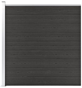 Painel de vedação para jardim 175x186 cm WPC cinzento