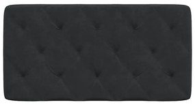 Almofadão de cabeceira 100 cm veludo preto