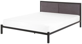 Cama de casal em metal preto 160 x 200 cm CLAMART Beliani