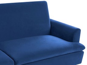 Sofá-cama em veludo azul marinho VETTRE Beliani