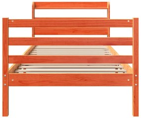 Cama sem colchão 90x200 cm pinho maciço castanho-mel