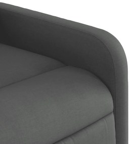 Poltrona elevatória de massagens tecido cinzento-escuro
