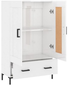 Aparador alto 69,5x31x115 cm derivados madeira branco brilhante
