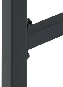 Conjunto de bar para jardim 9 pcs aço revestido a pó preto