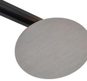 Candeeiro de teto moderno cor de bronze para sistema de calhas de iluminação monofásico com 2 luzes - Iconic Pulley Moderno