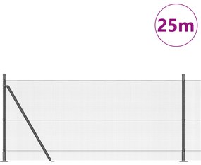 Conjunto de Postes de Cerca Conjunto de 2 Cinza Metal, Concreto