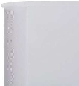 Para-vento com 6 painéis em tecido 800x80 cm branco