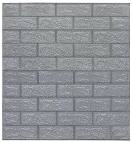 Papel de parede 3D autoadesivo tijolos 10 pcs antracite