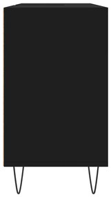 Armário de casa de banho 80x33x60 cm derivados de madeira preto