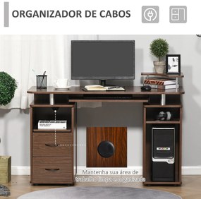 Secretária Boss - Castanho - Design Moderno