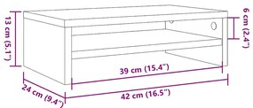 Suporte para monitor 42x24x13 cm derivados de madeira branco