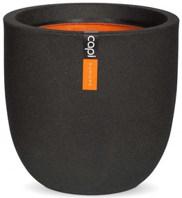 424347 Capi Vaso oval Urban Smooth 35x34 cm preto KBL932