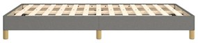 Estrutura de cama sem colchão cinza escuro 120x190 cm tecido