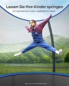 Trampolim de jardim com rede Ø 244 cm Azul