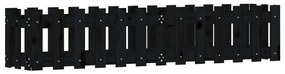 Canteiro elevado c/ design cerca 150x30x30cm pinho maciço preto